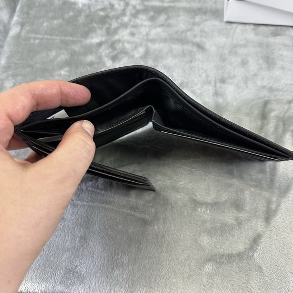 Citadino Leather Wallet Men's Black Trifold New In Box - Picture 5 of 8